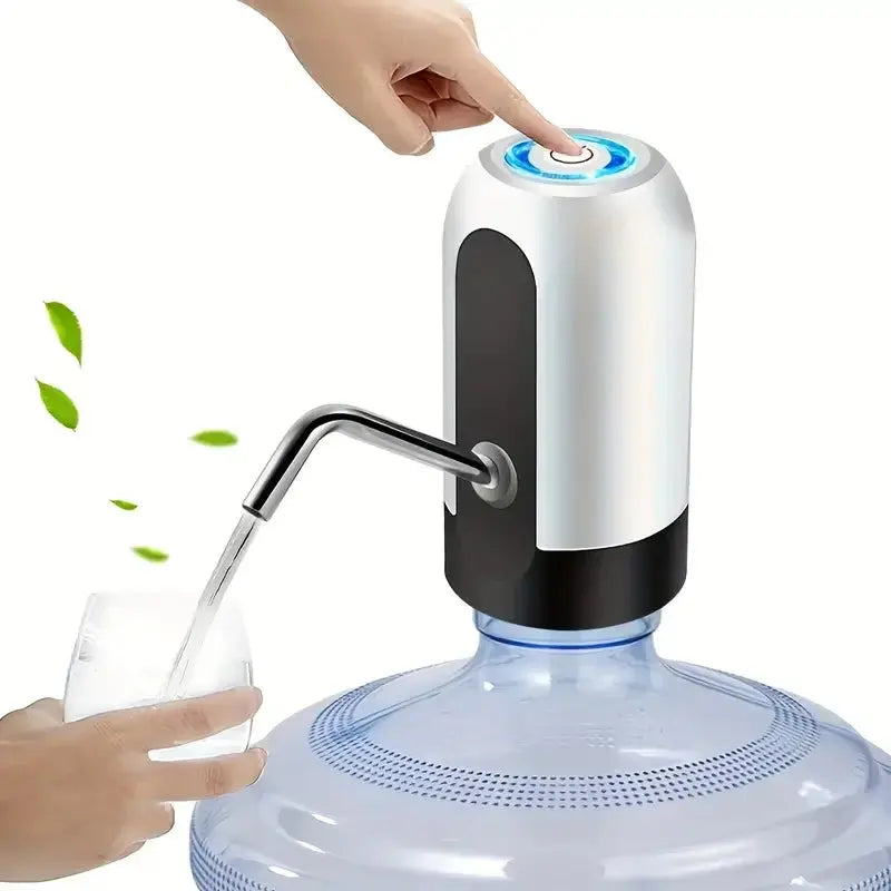 USB Rechargeable Electric Water Bottle Pump Automatic Drinking Water Dispenser with Power Switch Hommart