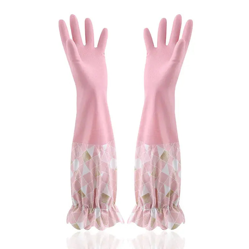 Household Cleaning Gloves Latex Rubber Reusable Kitchen Dishwashing Gloves Waterproof Hommart