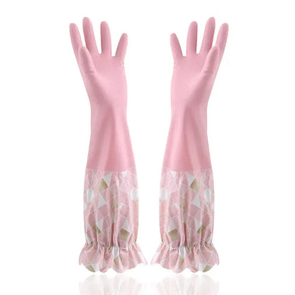 Household Cleaning Gloves Latex Rubber Reusable Kitchen Dishwashing Gloves Waterproof Hommart