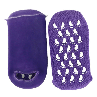1Pair Multi Colored Essential Oil Moisturizing Socks Gloves For Dry Cracked