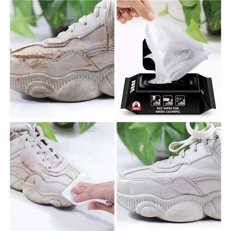 Disposable Shoe Wipes Portable Shoe Cleaners Travel Sneaker Wet Wipes Hommart