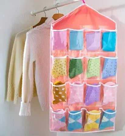16Pockets WardrobePockets Clear Hanging Bag Hommart