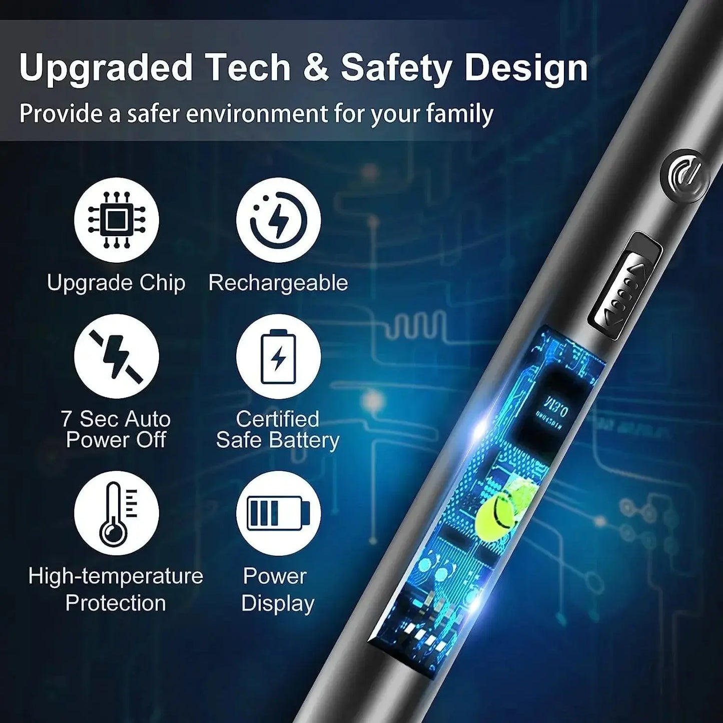 Rechargeable Electric Lighters, TYPE-C Plasma Arc Kitchen Lighter, Hommart