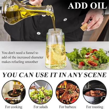 2 in 1 Oil Dispenser-Oil Sprayer,Oil Sprayer for Cooking,Food-grade 470ML Hommart