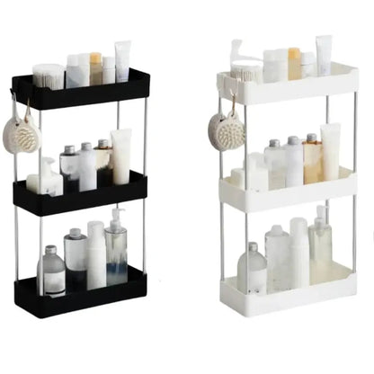 Space Saving Bathroom Storage Rack Multilayer Organizer for Toilet Vanity Cosmetics Standing Shelf with Easy Assembly Hommart