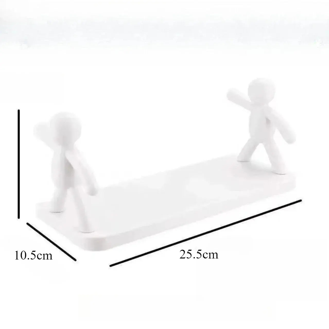 Creative Bathroom Storage Shelves Cute White Doll Villain Shelves Shelf Self-adhesive Sticker Hommart