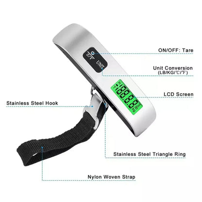 50kg Digital Handheld Portable Hanging Baggage Scale Hommart