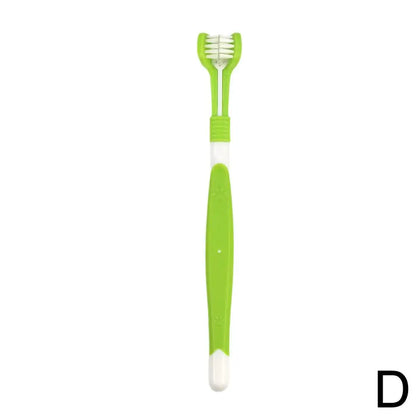 Three-Head Pet Toothbrush For Dogs And Cats Oral Cleaning Brush Care