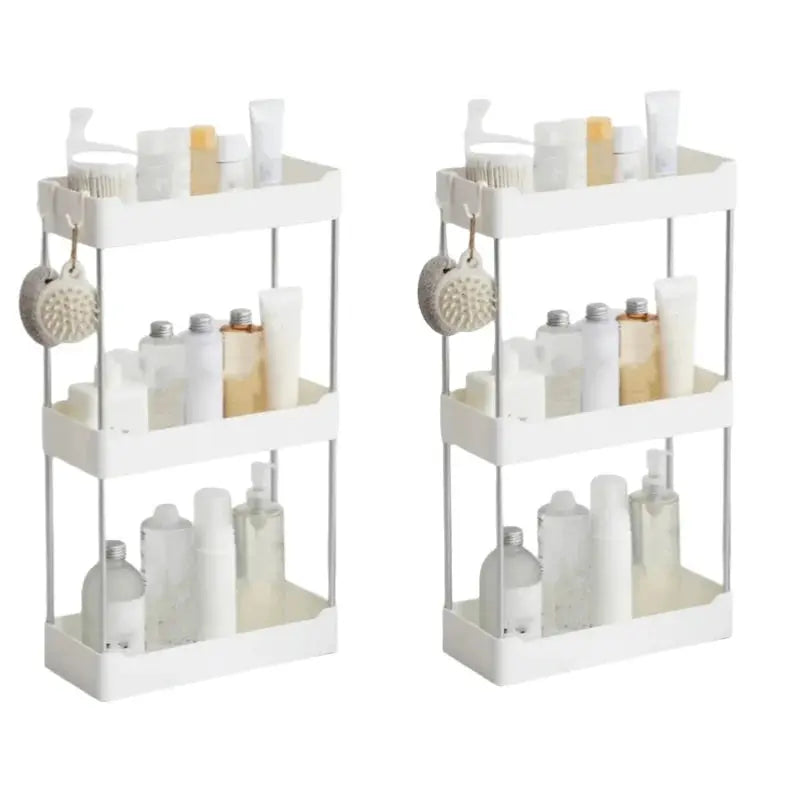 Space Saving Bathroom Storage Rack Multilayer Organizer for Toilet Vanity Cosmetics Standing Shelf with Easy Assembly Hommart