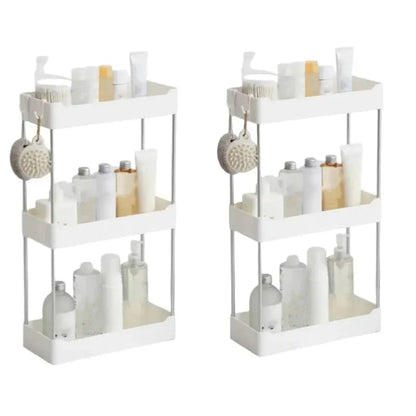 Space Saving Bathroom Storage Rack Multilayer Organizer for Toilet Vanity Cosmetics Standing Shelf with Easy Assembly Hommart