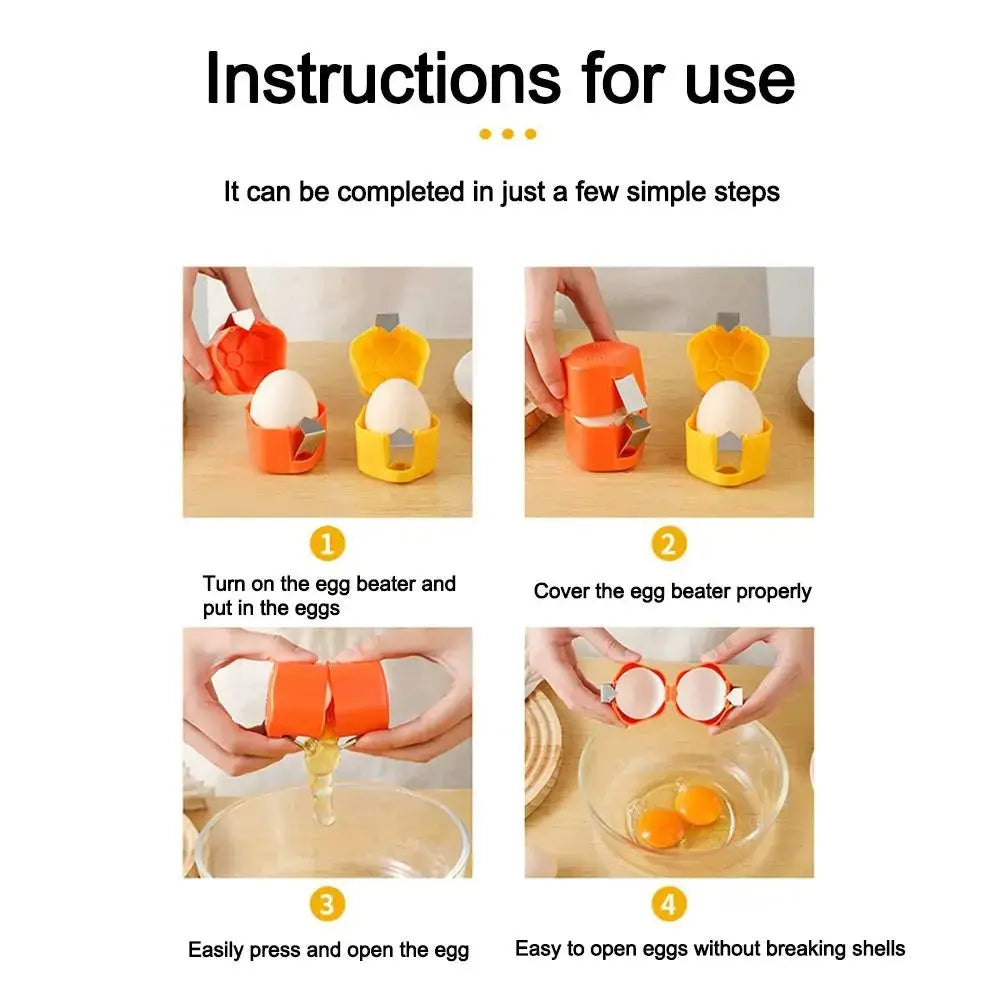 Cute Egg Shell Opener Stainless Steel Separator Egg Opening Hommart