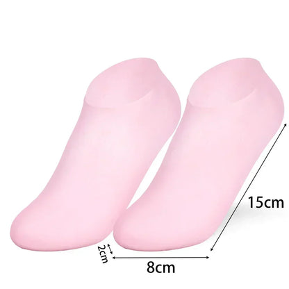 2 Pack Moisturizing Silicone Gel Socks for Dry Cracked Feet