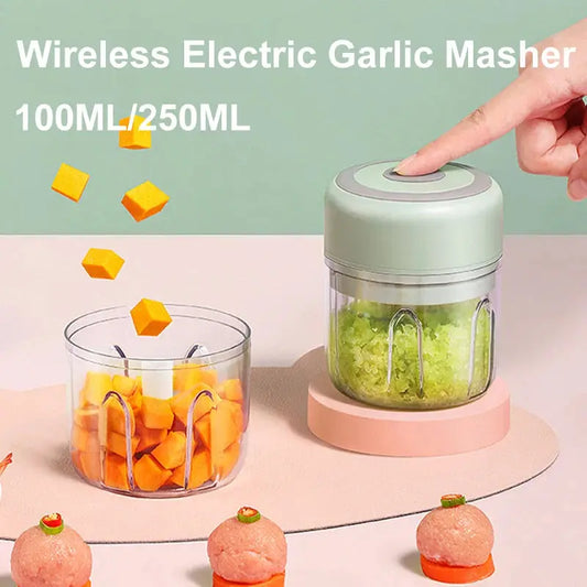 Electric Mini Garlic Chopper, 250ML Food Chopper Garlic Mincer USB, Hommart