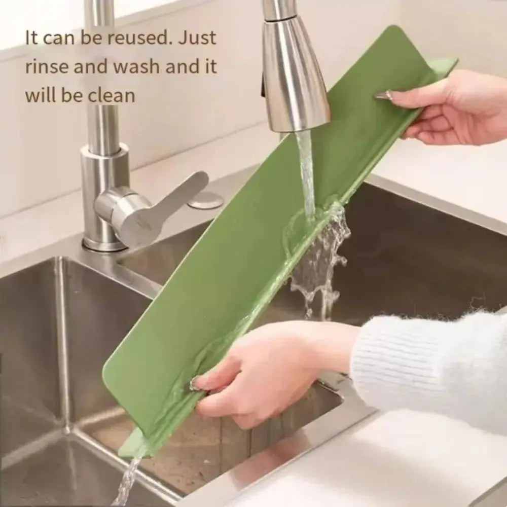 Silicone Sink Baffle Splash Guard Oil-Proof with Suction Cup Pool Water Baffle Bar Kitchen Supplies Hommart