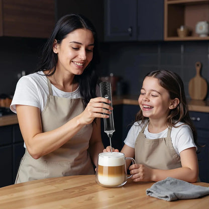 Milk Frother Wand Coffee Frother Handheld Foam Maker For Latte Rechargeable Electric Milk Hommart