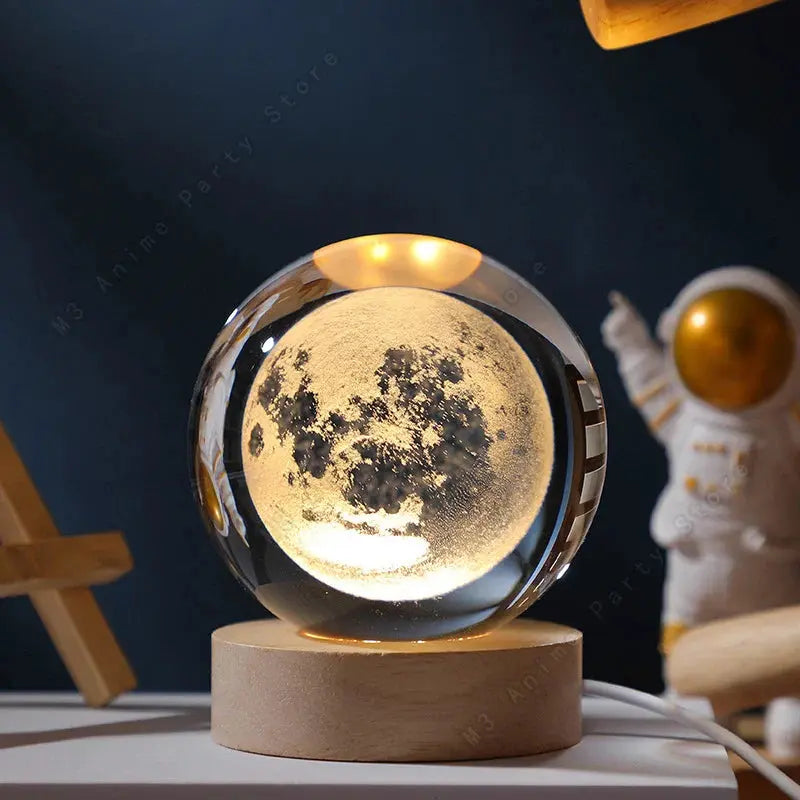 Unique 3D Crystal Ball Night Light Led Lamp 5 cm Homemart