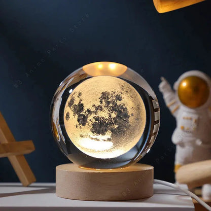Unique 3D Crystal Ball Night Light Led Lamp 5 cm Homemart