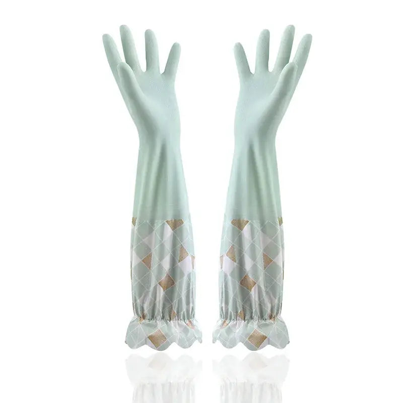 Household Cleaning Gloves Latex Rubber Reusable Kitchen Dishwashing Gloves Waterproof Hommart