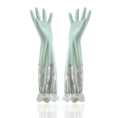 Household Cleaning Gloves Latex Rubber Reusable Kitchen Dishwashing Gloves Waterproof Hommart