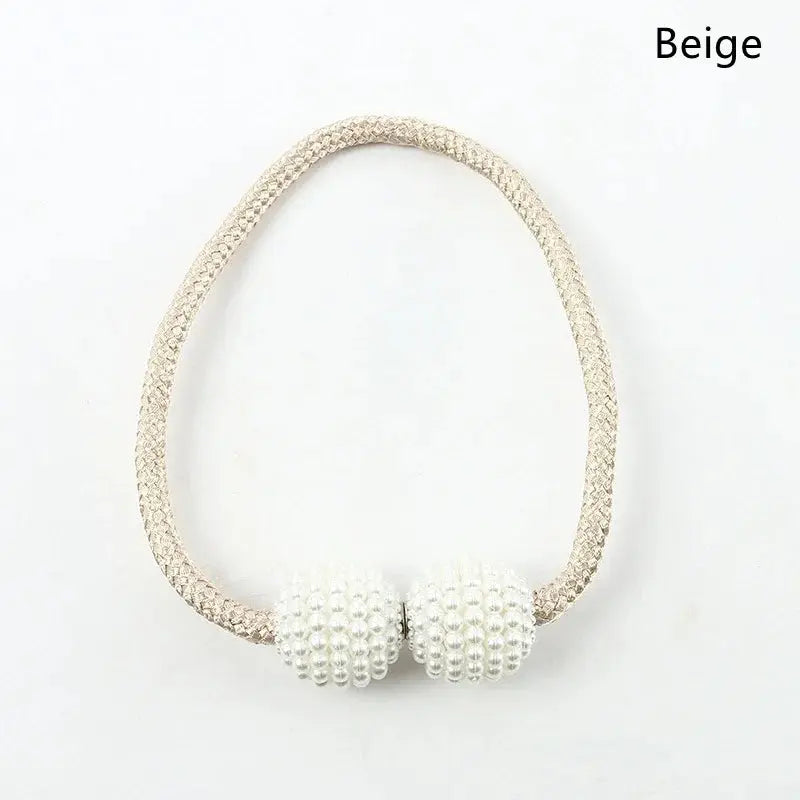 2PCS Pearl Magnetic Curtain Clip Curtain Holders Tie Back Buckle Clips Hanging Ball Hommart
