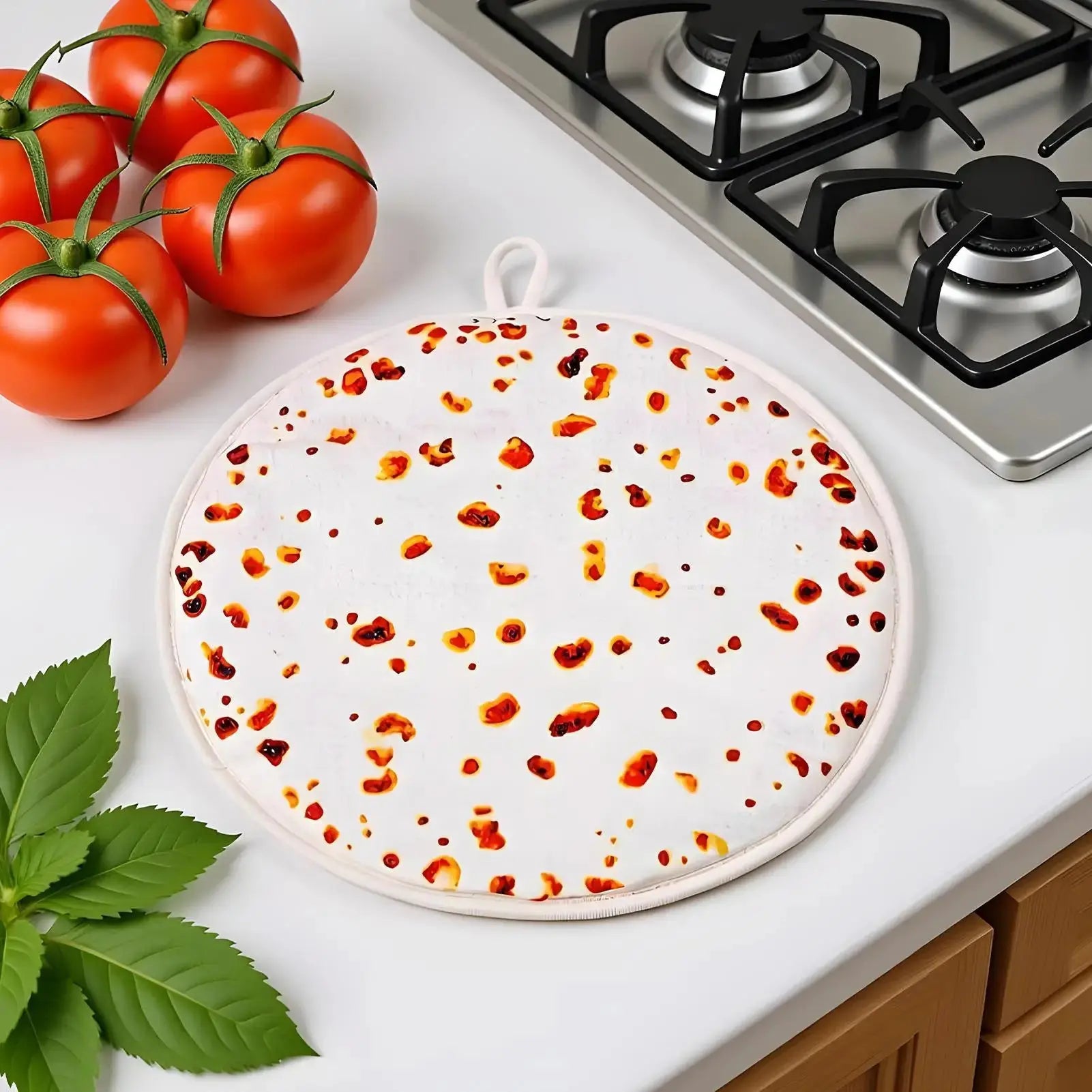 Microwaveable Tortilla Warmer 1PC Thermal Fabric Holder for Naan Bread, Pizza, Taco, Home Party & Family Meals Hommart