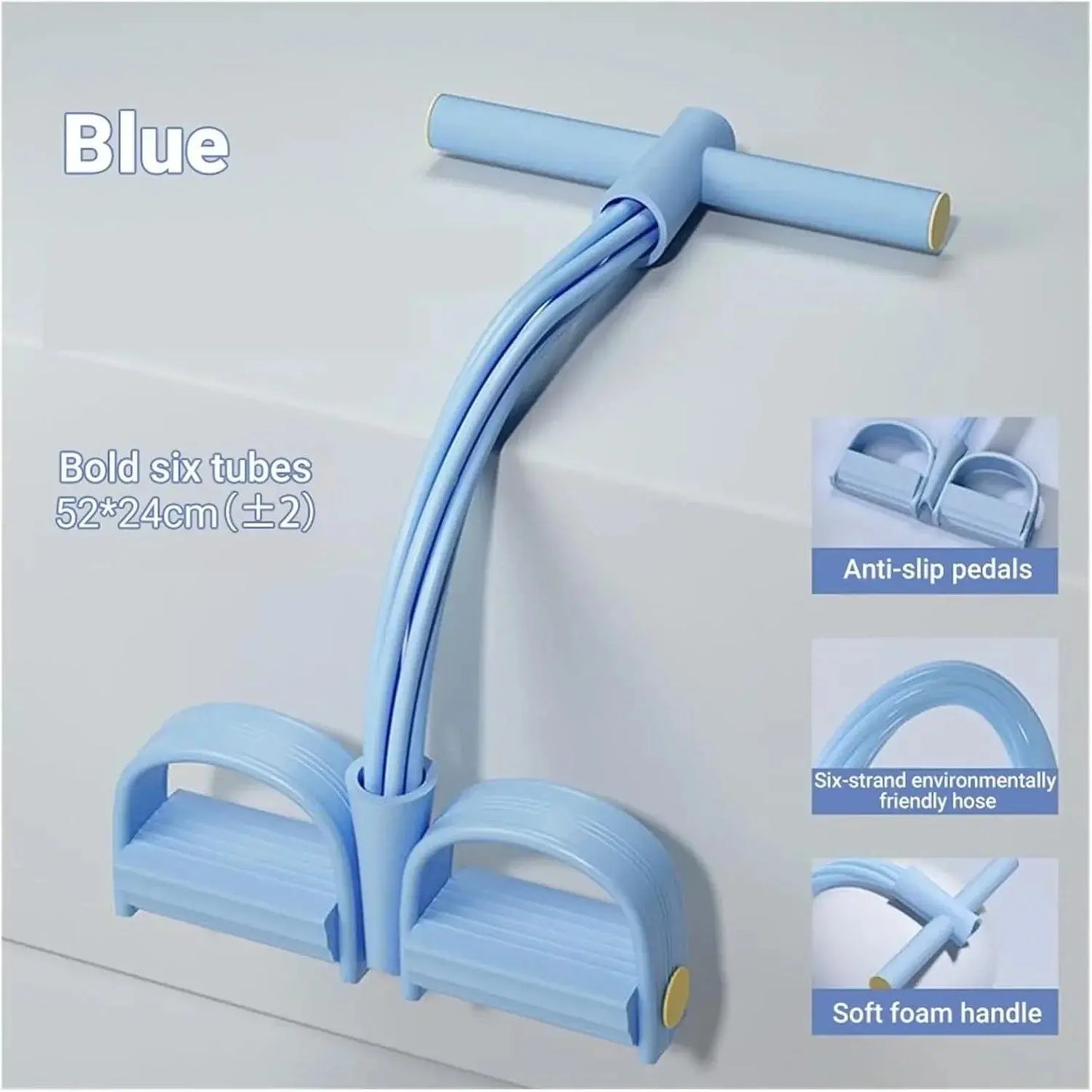 Resistance Band Multi Function Tension Rope Fitness Bands 6 Tube Elastic Yoga Pedal Puller For Sports Exercises Hommart