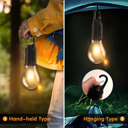 LED Camping Light Type-C USB Rechargeable Waterproof 400mAh 100LM Tent Light Hommart