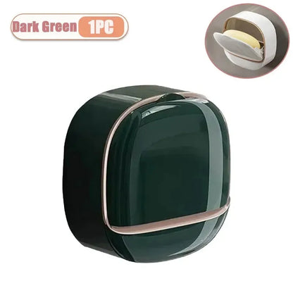 Wall Mount Soap Box No Drill Bathroom Drainage Container with Tray