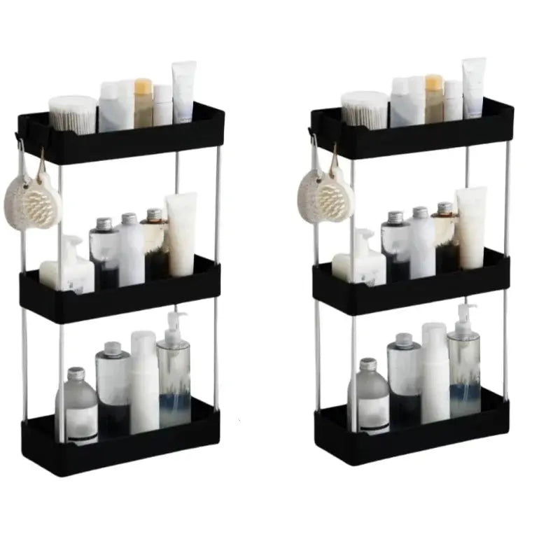 Space Saving Bathroom Storage Rack Multilayer Organizer for Toilet Vanity Cosmetics Standing Shelf with Easy Assembly Hommart