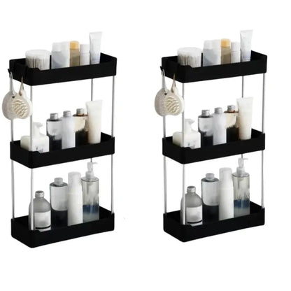 Space Saving Bathroom Storage Rack Multilayer Organizer for Toilet Vanity Cosmetics Standing Shelf with Easy Assembly Hommart