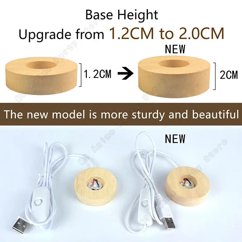 Unique 3D Crystal Ball Night Light Led Lamp 5 cm Homemart
