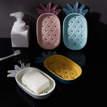 Creative Pineapple Shape Drain Soap Box Soap Storage Box Easy Clean Soap Dishes Holder Hommart