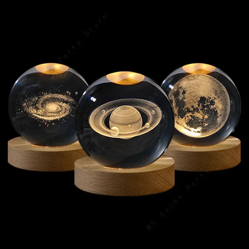 Unique 3D Crystal Ball Night Light Led Lamp 5 cm Homemart