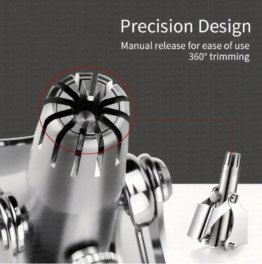 Manual  Nose Hair Trimmer Stainless Steel Hommart