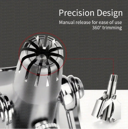 Manual  Nose Hair Trimmer Stainless Steel Hommart