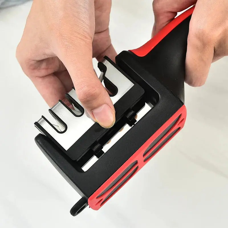 3-Stage Professional Knife Sharpener – Diamond, Tungsten Steel & Ceramic Sharpening Tool Hommart