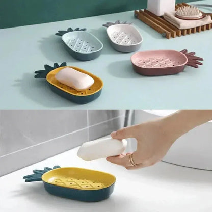 Creative Pineapple Shape Drain Soap Box Soap Storage Box Easy Clean Soap Dishes Holder Hommart