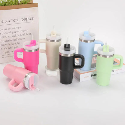 Car Mug with Handle Double-layer Vacuum Coffee Cup Portable Sport Water Bottle Hommart