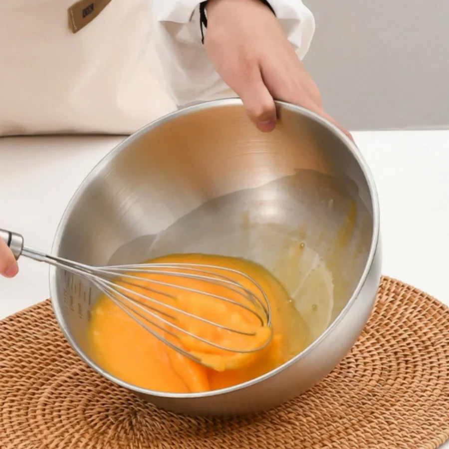 Stainless Steel Gold And Silver Salad Bowl Rice Noodles Lamian Noodles Bowl