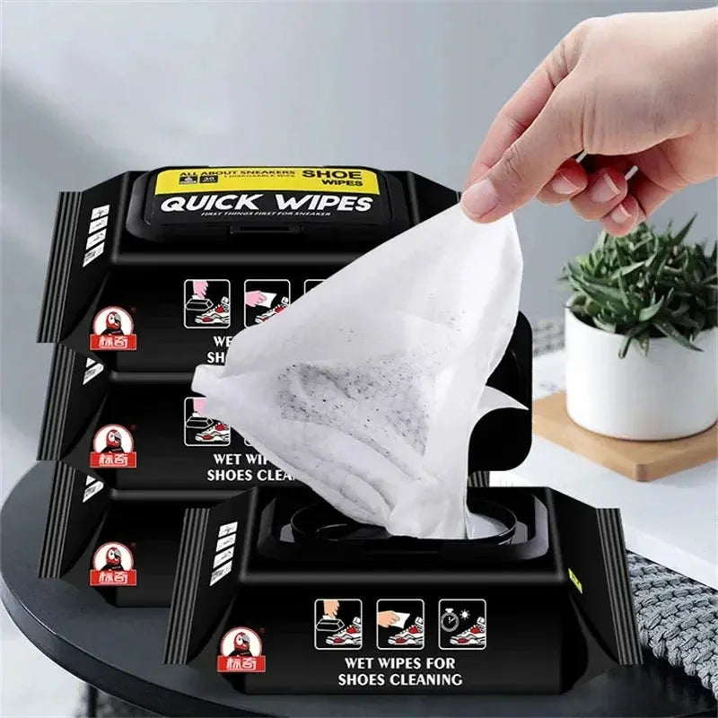 Disposable Shoe Wipes Portable Shoe Cleaners Travel Sneaker Wet Wipes Hommart