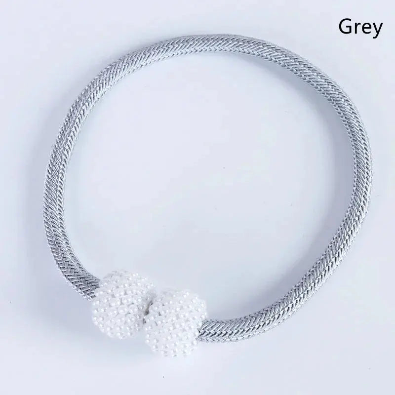 2PCS Pearl Magnetic Curtain Clip Curtain Holders Tie Back Buckle Clips Hanging Ball Hommart