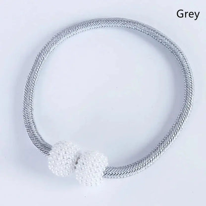 2PCS Pearl Magnetic Curtain Clip Curtain Holders Tie Back Buckle Clips Hanging Ball Hommart