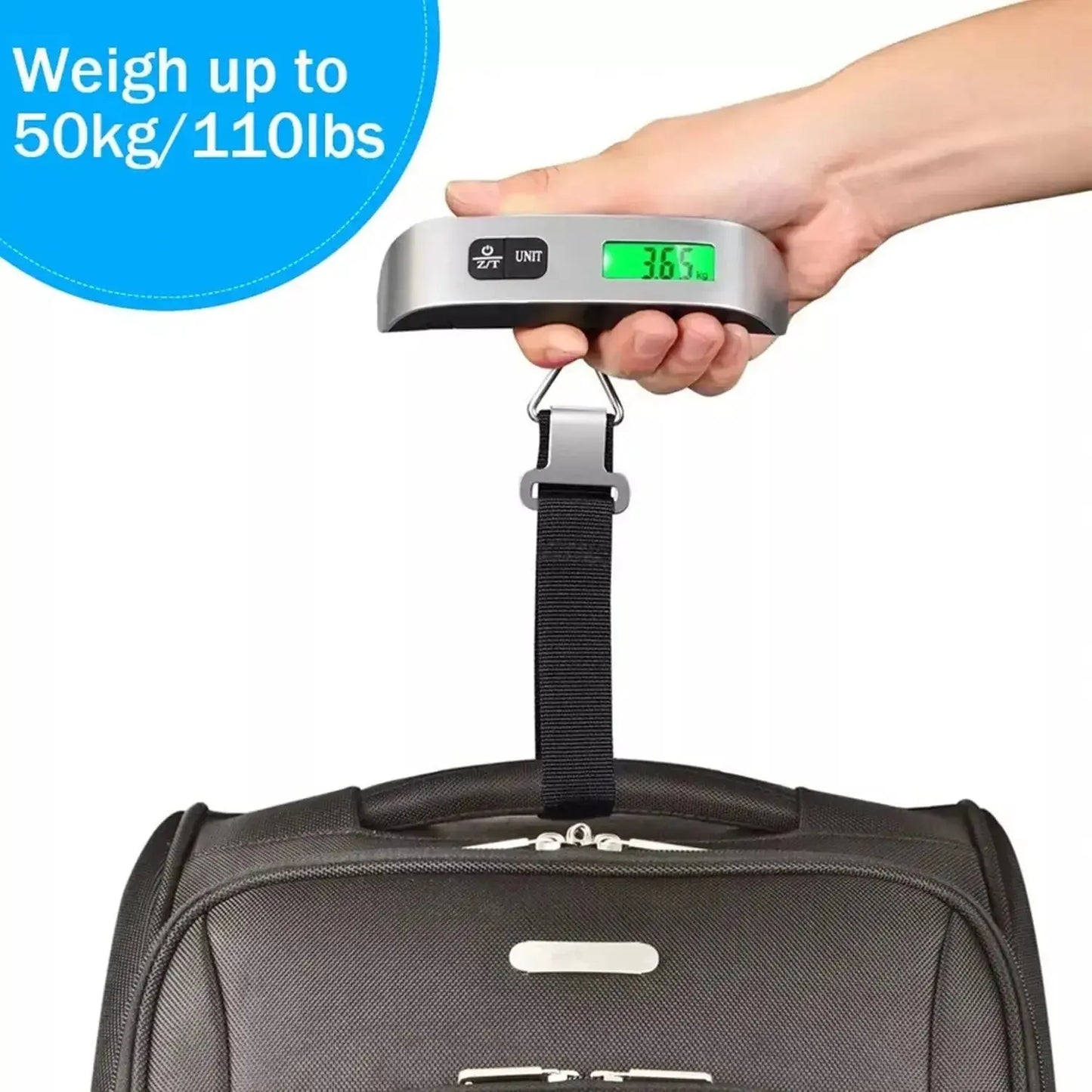 50kg Digital Handheld Portable Hanging Baggage Scale Hommart