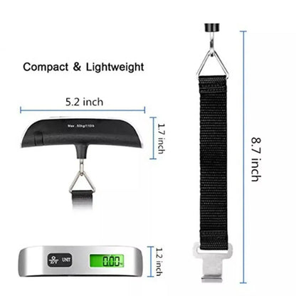 50kg Digital Handheld Portable Hanging Baggage Scale Hommart