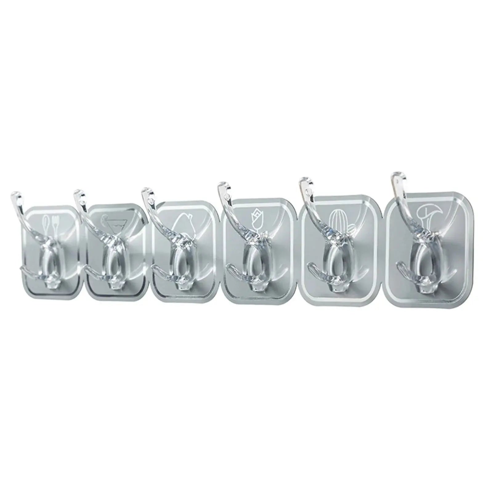 Wall Mounted Adhesive Hook No Drilling Waterproof Adhesive Hook For Bathroom Toilet Hommart