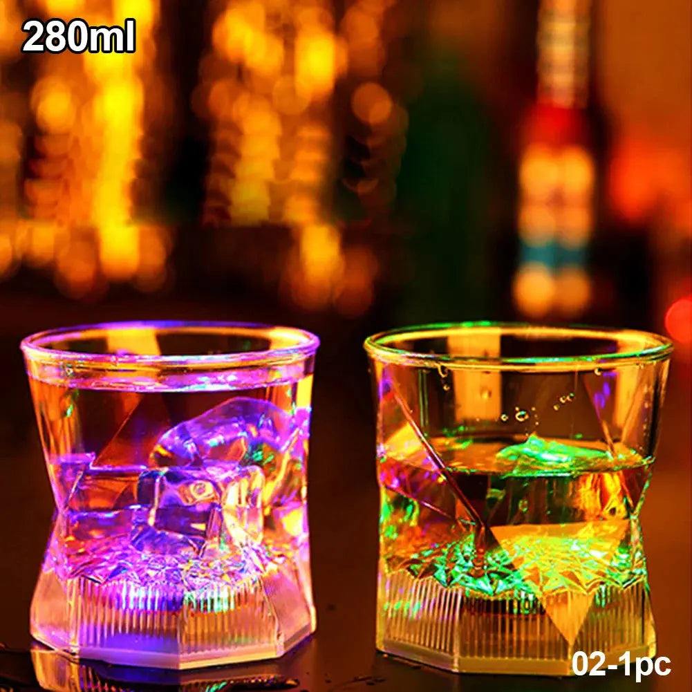 New LED Automatic Glowing Cup Flashing Cup Water Beverage Drinking Glass Party Decorative Supplies Hommart