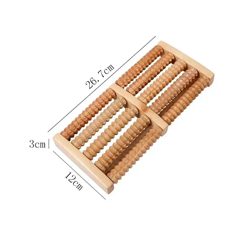 Wooden Foot Roller Wood Care Massage Reflexology Muscle Relax Relief Massager Hommart