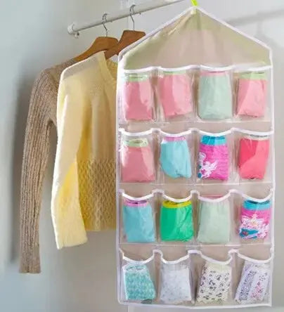 16Pockets WardrobePockets Clear Hanging Bag Hommart