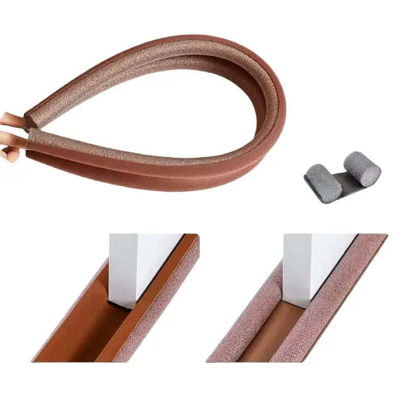 Flexible Door Bottom Sealing Strip Stopper Door Weatherstrip Guard Wind Dust Blocker Sealer Hommart