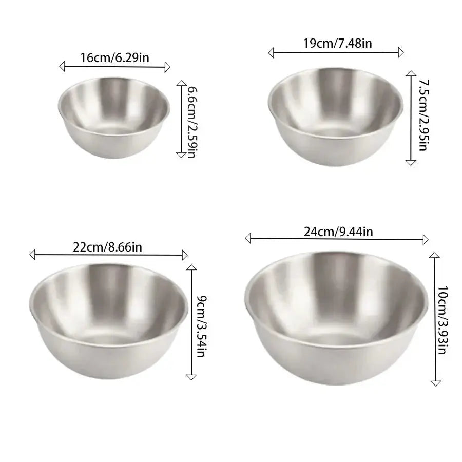 Stainless Steel Gold And Silver Salad Bowl Rice Noodles Lamian Noodles Bowl Hommart